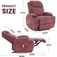 thumbnail image 3 of Rocking Recliner Chairs,Massage Recliner Chair with Vibration Massage and Heat,Rocking Recliner Chair with Side Pockets Cup Holders,for Living Room,Bedroom,Home Theater, 3 of 8