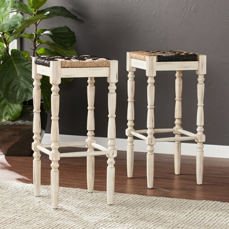 Pottery Barn Seagrass Stool Southern Enterprises Silido Backless Square Seagrass 30