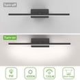 thumbnail image 4 of Lámpara de espejo de baño LED de 40 cm, blanco neutro, 4000 K, 720 lm, IP44, resistente al agua, sin interruptor, lámpara de pared de 9 W para baño, 4 of 5