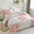 thumbnail image 4 of Koniroom Pink Floral Comforter Set, Botanical Beige Bedding Sets Queen Size with Cute Pink Flowers Printing for Women Teen Girls All Season 3 Pieces Comforters with 2 Pillow Shams (90x90 Inches), 4 of 7