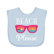Inktastic Beach Please Sunglasses Gift Girls Baby Bib