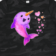thumbnail image 4 of Inktastic Valentine's Day Cute Pink Narwhal with Hearts Boys or Girls Toddler T-Shirt, 4 of 5