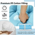 thumbnail image 6 of SDJPOI Porch Swing Replacement Cushion, 4" Thick Waterproof 2-3 Seater Bench Cushion with Backrest, Outdoor Swing Cushions for Outdoor Furniture（Sky Blue,47*40in）, 6 of 6