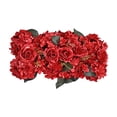 thumbnail image 5 of Artificial Panel, Rose Wall, Red Silk Roses Flower Panels, Romantic Background Backdrop for Wedding Party 52cmx28cm, 5 of 9