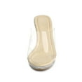 thumbnail image 6 of BLISSFUL STEP Women's Sandals Block Heels Clear Platform Slides Sandals, 6 of 8