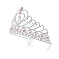 thumbnail image 3 of EeaseCA Birthday Party Rhinestone Crystal Tiara Crown Sweet 21 Birthday Tiara (Pink), 3 of 7