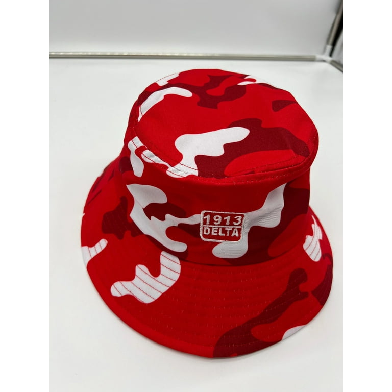 Red camo bucket hat sale