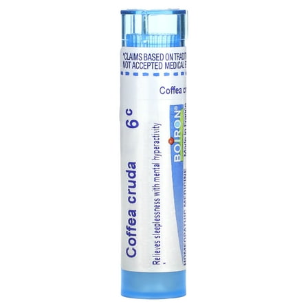 Boiron Coffea Cruda 6C, Homeopathic Medicine for Sleeplessness With Mental Hyperactivity, 80 Pellets