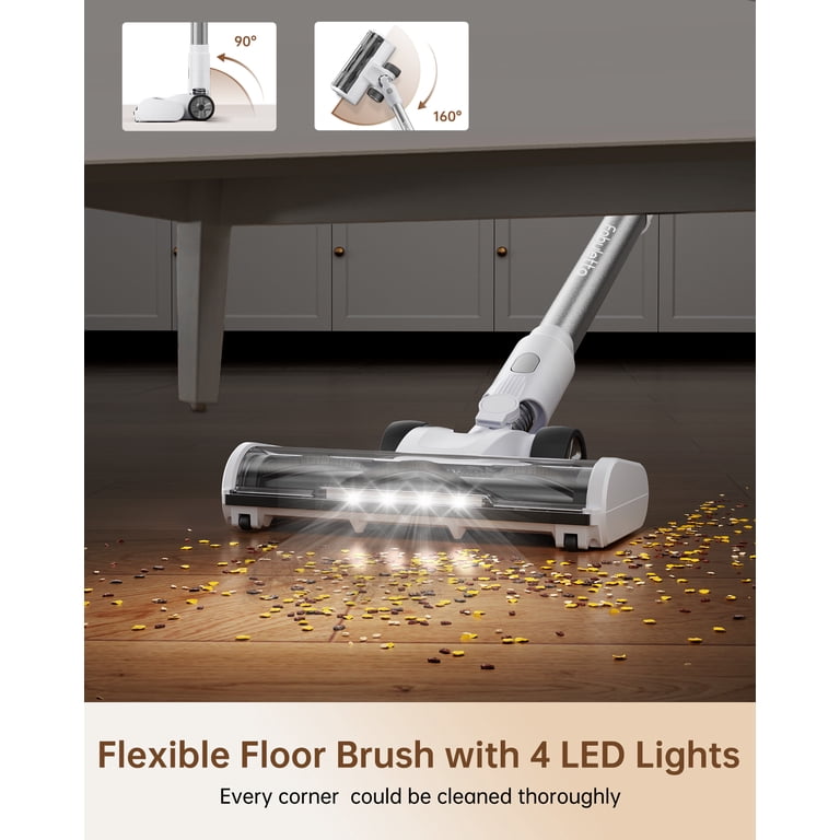 ZUSBYI 20Kpa Vacuum Cleaner, LED Light, 6 In 1 Corded Stick, 600W