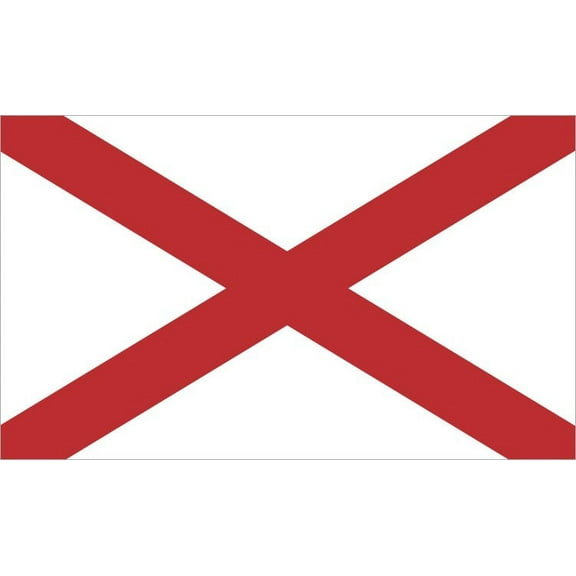 5in x 3in Alabama State Flag Sticker