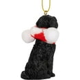 thumbnail image 5 of Portuguese Water Dog Black Christmas Tree Ornament Fabric Candy Cane Scarf, 5 of 6