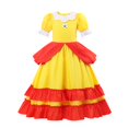 thumbnail image 3 of Disfraz de princesa de melocotón para niños, vestido de actuación de escenario de Margarita y galaxia, traje de fiesta de Halloween de cumpleaños elegante, vestidos de Cosplay, 3 of 5