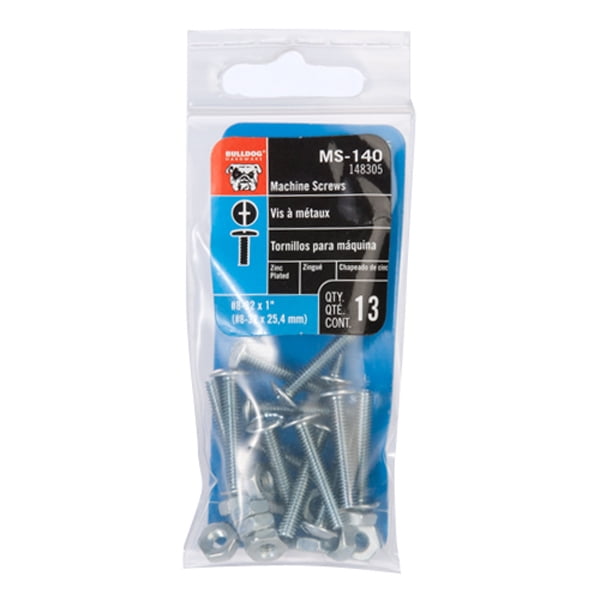 Bulldog Hardware Machine Screws, #8 X 1