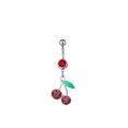 thumbnail image 1 of Cherry Pendant Belly Button Ring Drop Dangle Body Belly Piercing Fruit Belly Button Nails Belly Navel Rings Button Rings ZR, 1 of 6
