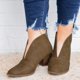 thumbnail image 2 of NECHOLOGY Botas Mujer Adulto Femenino Zapatos Botines de mujer Botines Chunky Para Mujer Botas Retro Pantalones Cortos Botas De Mujer Zapatos Botas De Mujer De Cuero (Khaki, 9), 2 of 5