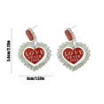 thumbnail image 3 of Your Holiday Love Heart Drop Earrings Heart Dangle Earrings Heart Stud Earrings for Women Valentine's Day Mother's Day Birthday Gift, 3 of 6
