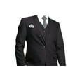thumbnail image 3 of Statement Suits All Wool Mens 3 Piece Regular Fit Black TZ-100 By Alberto Nardoni Brand Designer, 3 of 3
