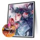 thumbnail image 1 of Cuadros Decorativos Kits de pintura de diamante DIY 5D de niña de ilustración Arte de pared de taladro redondo completo (B5491) Tmvgtek embutido en tela, 1 of 8