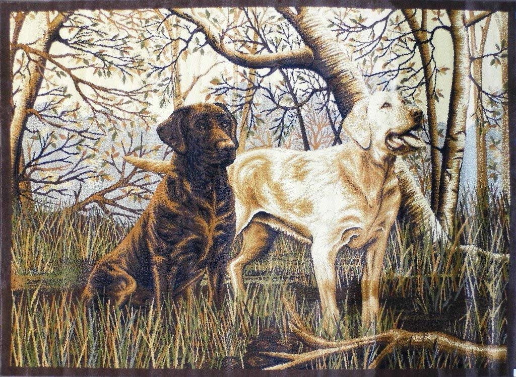 Masada Rugs Nature Area Rug Labrador Retriever Scene 7 Feet Inch X 10 6