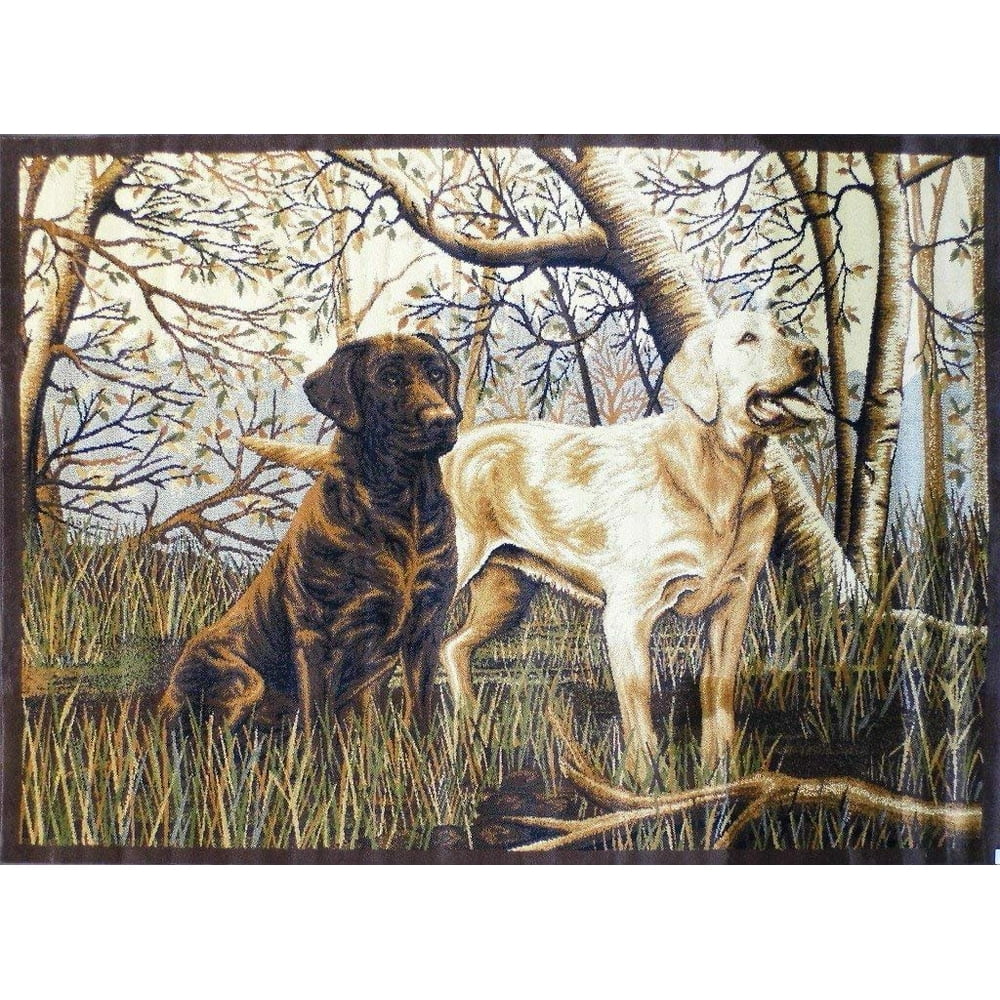 Masada Rugs Nature Area Rug Labrador Retriever Scene (7 Feet 7 Inch X 10 Feet 6 Inch) Walmart