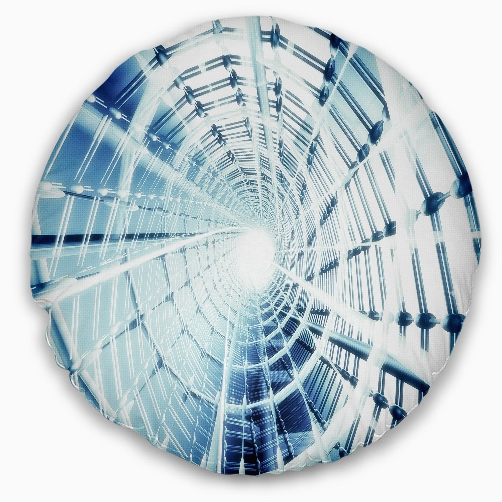 x 18 in Sofa Throw Pillow 18 in Insert Printed On Both Side in Designart CU9189-18-18 Fractal 3D Network Spiral Contemporary Cushion Cover for Living Room