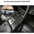 thumbnail image 4 of TINKI Soft Carbon Fiber Armrest Storage Cup Holder Gears Panel Protective Cover Molding Trims Sticker Accessories for Chevrolet Corvette C7 2014-2019 Car Water Cup Holder Sticker, 4 of 7