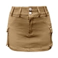 thumbnail image 5 of XDZJLR Jeans Skirt For Women Denim Skirts With Pocket Midi Skirt Fashion Casual Streetwear Modern Cargo Skirt Khaki Xs-Xl, 5 of 5