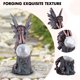 thumbnail image 3 of Estatua Solar Angel Garden Estatua Grieta Bola Lámpara Resina Hada Estatuilla Artesanía (B) Likrtyny Libre de BPA, 3 of 9