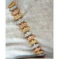 thumbnail image 5 of 1.50CT DIAMONDS BAR LINKED TRI-COLOR 18KT GOLD BRACELET SATIN BRUSH FINISH, 5 of 9