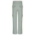 thumbnail image 4 of Yammkia Cargo Pants for Girls Dress Pants Wide Leg Uniform Pants for Girls Preppy Clothes 4T 5T 6T 7T 8-15 Years (Mint Green,6-7 Years), 4 of 7