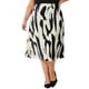 thumbnail image 1 of Faldas de mujer de tallas grandes Agnes Orinda, con estampado, plisadas, de cintura alta, casuales de verano, falda midi en A, 3X negra, 1 of 8