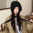 thumbnail image 6 of CYSFASHION Beanie for Women Cotton Beanies Hats Men Oversized Skull Cap Ski Snow Knitting Men's Hats & Caps Black, 6 of 6