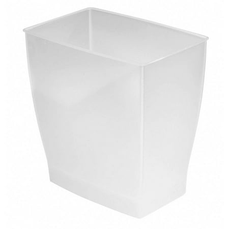 InterDesign Spa Mono Rectangle Wastebasket Trash Can,