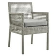 thumbnail image 2 of Aura Dining Armchair Outdoor Patio Wicker Rattan Set of 2Gray Gray, 2 of 6