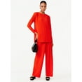 thumbnail image 2 of Scoop Women's Crinkle Wide Leg Pants, 2 of 5
