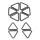 thumbnail image 5 of Conectores De Anillos Triangulares Cerrados perfecl Para Correa de Maleta de 19 Mm gris negro, 5 of 7