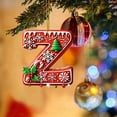 thumbnail image 2 of Binwennn Decorative Easter Eggs Large Centerpieces for Wedding Table 26 Pieces Red Letters Christmas Tree Decorations Candy Cane Letters With Berry Pattern Mini Alphabet Hanging Ornaments, 2 of 4