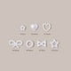 thumbnail image 5 of Encantos de uñas de perlas blancas, 200 piezas 3D acrílico multiforma corazón estrella bowknot decoración de uñas para manicura DIY artesanía joyería, 5 of 5