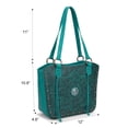 thumbnail image 5 of Montana West Vintage Western Tooling Tote Bag & Wallet Set for Women | Studded Top Handle Shoulder Handbag, Turquoise, 5 of 7
