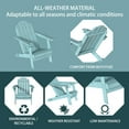 thumbnail image 5 of Boyel living Outdoor Adirondack Chair HDPE Classic Frog Chair With Built-In Cup Holder And Umbrella Hole for Patio Garden Furniture in Cyan Blue, 5 of 8
