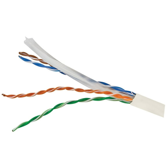 Vericom Cat 6 U/utp Solid Riser Cmr Cable, 1000 Ft Pull Box - Category 6 For Network Device - 1000 Ft - Bare Wire - Bare Wire - White (mbw6u-01444)