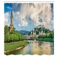 thumbnail image 2 of Ambesonne European Shower Curtain, Salzburg Land Cloudy, 69"Wx70"L, Multicolor, 2 of 4