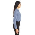 thumbnail image 3 of Devon & Jones DG535W Women's CrownLux Performance Tonal Mini Check Woven Dress Shirt-Navy-3XL, 3 of 3