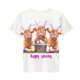 thumbnail image 4 of Blusas y camisas de manga corta con cuello redondo Camiseta estampada de manga corta de Pascua para niños Cuello redondo Manga corta Casual Versátil Para niñas Niños Top de poliéster, 4 of 5