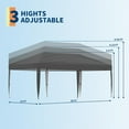 thumbnail image 4 of 10'x 20' Pop up Canopy Tent,inst antEasy Setup Commercial Canopy Tent with 2Pcs Sidewalls, 12 Stakes & 6 Sandbags, Portable Outdoor Tent for Farmers' Market, Wedding, Patio, Party, Event, 4 of 7
