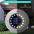 thumbnail image 2 of Luces solares para exteriores (8 unidades), 8 luces LED solares para suelo, blanco frío de 6000 K, IP65 a prueba de agua, focos solares empotrables para caminos, patios, terrazas e iluminación subterr, 2 of 5