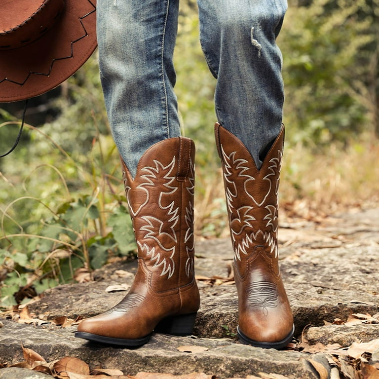 Square Toe Cowboy Boots And Shorts Outfits Mens Cowboy Boots