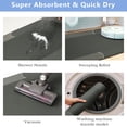 thumbnail image 6 of Bath Mat-Rubber Backing Non SlipThin Bathroom Rugs Fit Under Door- Quick Dry Absorbent Faux Suede Surface Grey Bathroom Floor Mats-Shower Rug for in Front of Bathtub Shower Dark Gray 16x24, 6 of 7