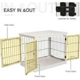 thumbnail image 6 of SAEWUD Dog Crate Furniture, Small Dog Cage End Table with Two Opening Sides, Lockable Door, Puppy Kennel Indoor, Cute and Decorative, Pure White, 6 of 9