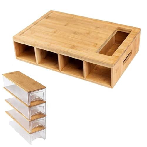TABLA DE CORTÉ BAMBÚ CON RECIPIENTES ESPECIALES - ORIGAMI HOME Origami Home Tabla de corte de bambú con recipientes especiales